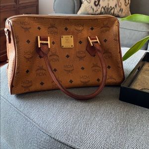 MCM satchel bag tan Original
